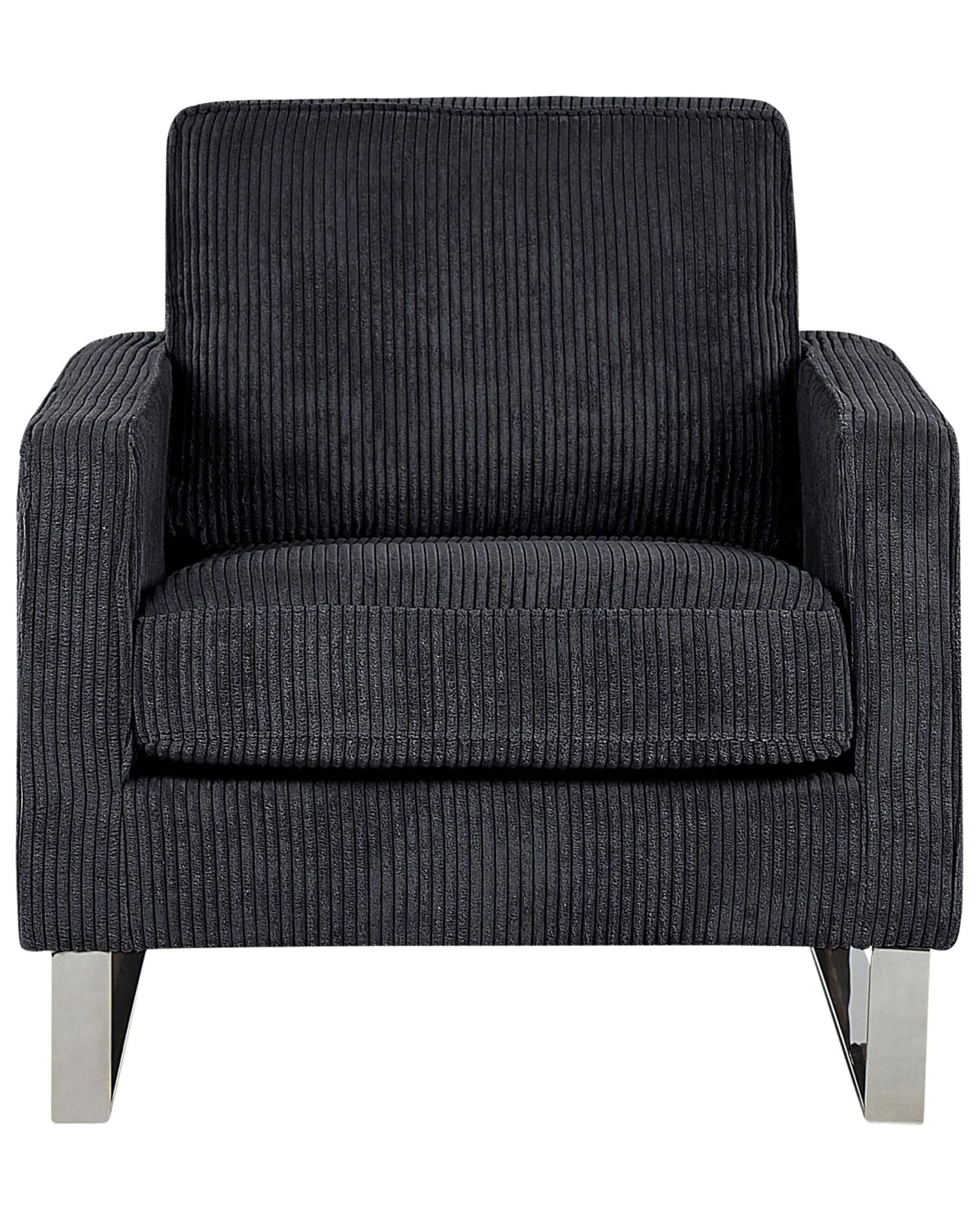 Poltrona In Velluto A Coste Nero VIND 6 Poltrona In Velluto A Coste Nero VIND - immagine 4