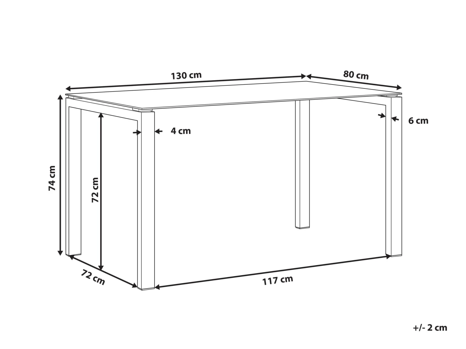 Tavolo Da Pranzo Vetro E Legno 30 X 80 Cm TAVIRA 8 Tavolo Da Pranzo Vetro E Legno 30 X 80 Cm TAVIRA - immagine 6