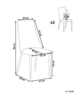 Set Di 2 Sedie Da Pranzo Pelle Sintetica Marrone E Metallo Nero CLAYTON 17 Set Di 2 Sedie Da Pranzo Pelle Sintetica Marrone E Metallo Nero CLAYTON -Beliani undef src sa picid 794253 type whitesh image