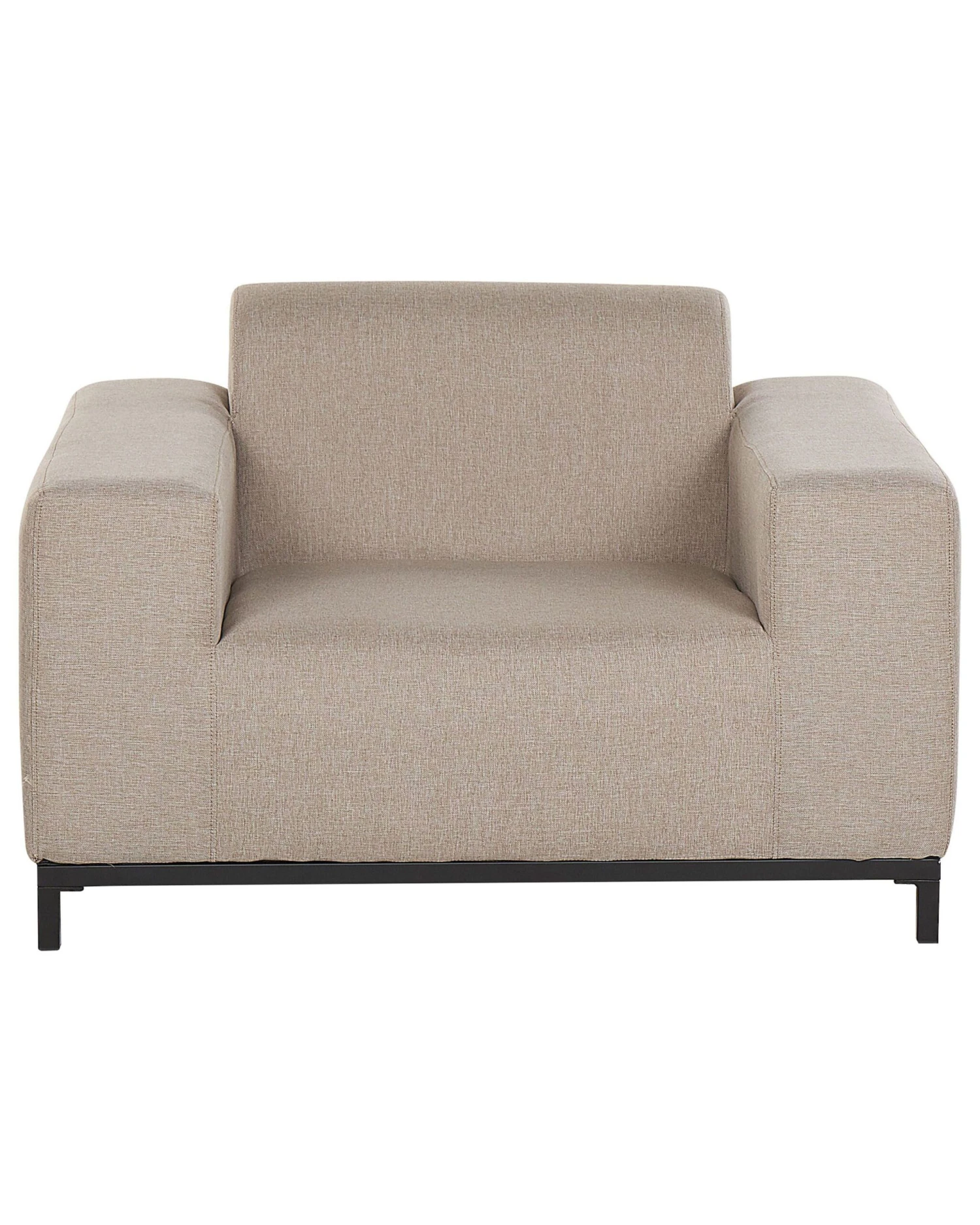 Set Di 2 Poltrone Da Giardino Beige E Nero ROVIGO 6 Set Di 2 Poltrone Da Giardino Beige E Nero ROVIGO - immagine 4