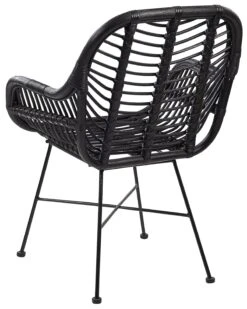 Sedia Rattan Nero CANORA -Beliani undef src sa picid 799494 type whitesh image