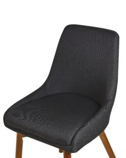 Set Di 2 Sedie Da Pranzo Tessuto Nero MELFORT 18 Set Di 2 Sedie Da Pranzo Tessuto Nero MELFORT -Beliani undef src sa picid 799985 type whitesh image