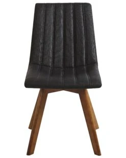 Set Di 2 Sedie Da Pranzo Tessuto Nero CALGARY -Beliani undef src sa picid 800085 type whitesh image