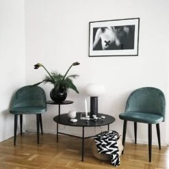 Set Di 2 Sedie Da Pranzo Velluto Blu Scuro VISALIA -Beliani undef src sa picid 801925 type whitesh image