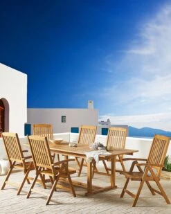 Set Di 6 Sedie Da Giardino Legno Naturale JAVA 13 Set Di 6 Sedie Da Giardino Legno Naturale JAVA -Beliani undef src sa picid 802450 type color image