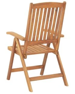 Set Di 6 Sedie Da Giardino Legno Naturale JAVA 17 Set Di 6 Sedie Da Giardino Legno Naturale JAVA -Beliani undef src sa picid 802454 type whitesh image