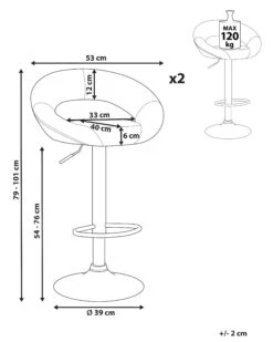 Set Di 2 Sgabello Da Bar In Ecopelle Nero PEORIA 19 Set Di 2 Sgabello Da Bar In Ecopelle Nero PEORIA -Beliani undef src sa picid 802534 type whitesh image