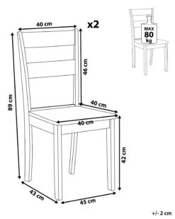 Set Di 2 Sedie Legno Nero E Marrone GEORGIA 19 Set Di 2 Sedie Legno Nero E Marrone GEORGIA -Beliani undef src sa picid 802963 type whitesh image