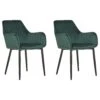 Set Di 2 Sedie Da Pranzo Velluto Verde WELLSTON -Beliani undef src sa picid 803630 type whitesh image