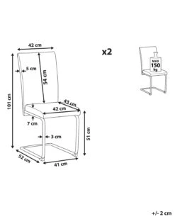 Set Di 2 Sedie Ecopelle Nero ROVARD 19 Set Di 2 Sedie Ecopelle Nero ROVARD -Beliani undef src sa picid 805637 type whitesh image