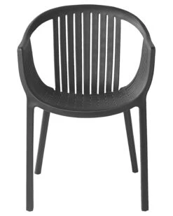 Set Di 4 Sedie Da Giardino Nero NAPOLI 16 Set Di 4 Sedie Da Giardino Nero NAPOLI -Beliani undef src sa picid 808375 type whitesh image