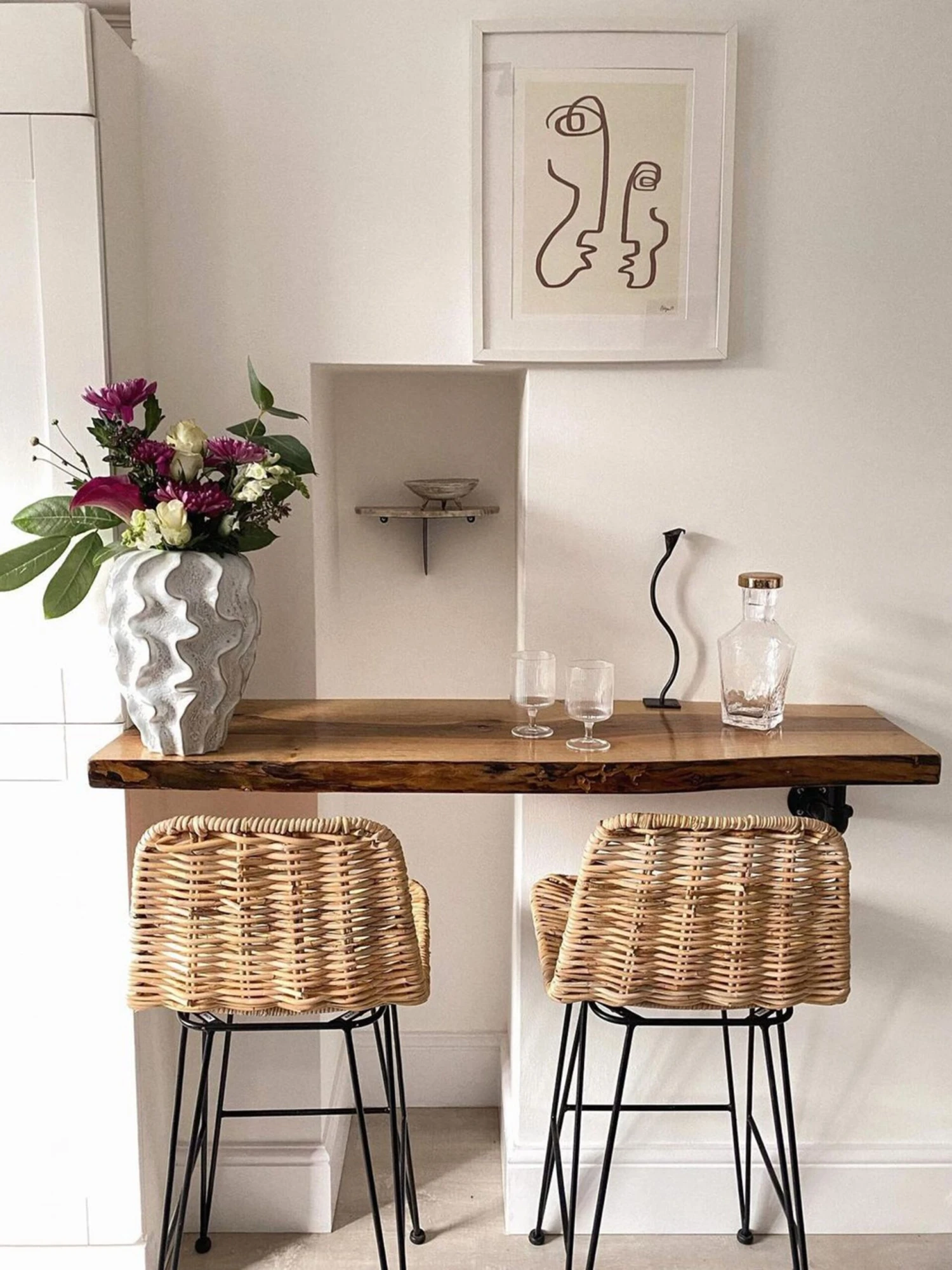 Set Di 2 Sedie Da Bar Rattan Naturale CASSITA 5 Set Di 2 Sedie Da Bar Rattan Naturale CASSITA - immagine 3