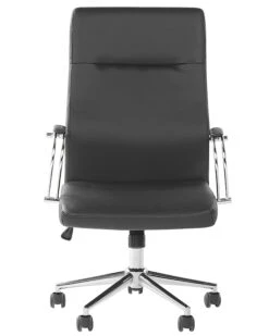 Sedia Da Ufficio In Ecopelle Nera OSCAR 15 Sedia Da Ufficio In Ecopelle Nera OSCAR -Beliani undef src sa picid 812067 type whitesh image