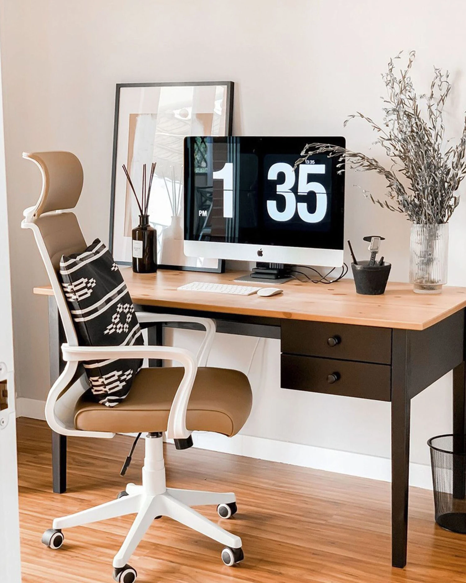 Sedia Da Ufficio Marrone Chiaro Braccioli Bianchi LEADER 6 Sedia Da Ufficio Marrone Chiaro Braccioli Bianchi LEADER - immagine 4