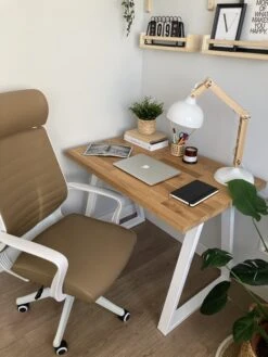 Sedia Da Ufficio Marrone Chiaro Braccioli Bianchi LEADER 18 Sedia Da Ufficio Marrone Chiaro Braccioli Bianchi LEADER -Beliani undef src sa picid 813691 type whitesh image