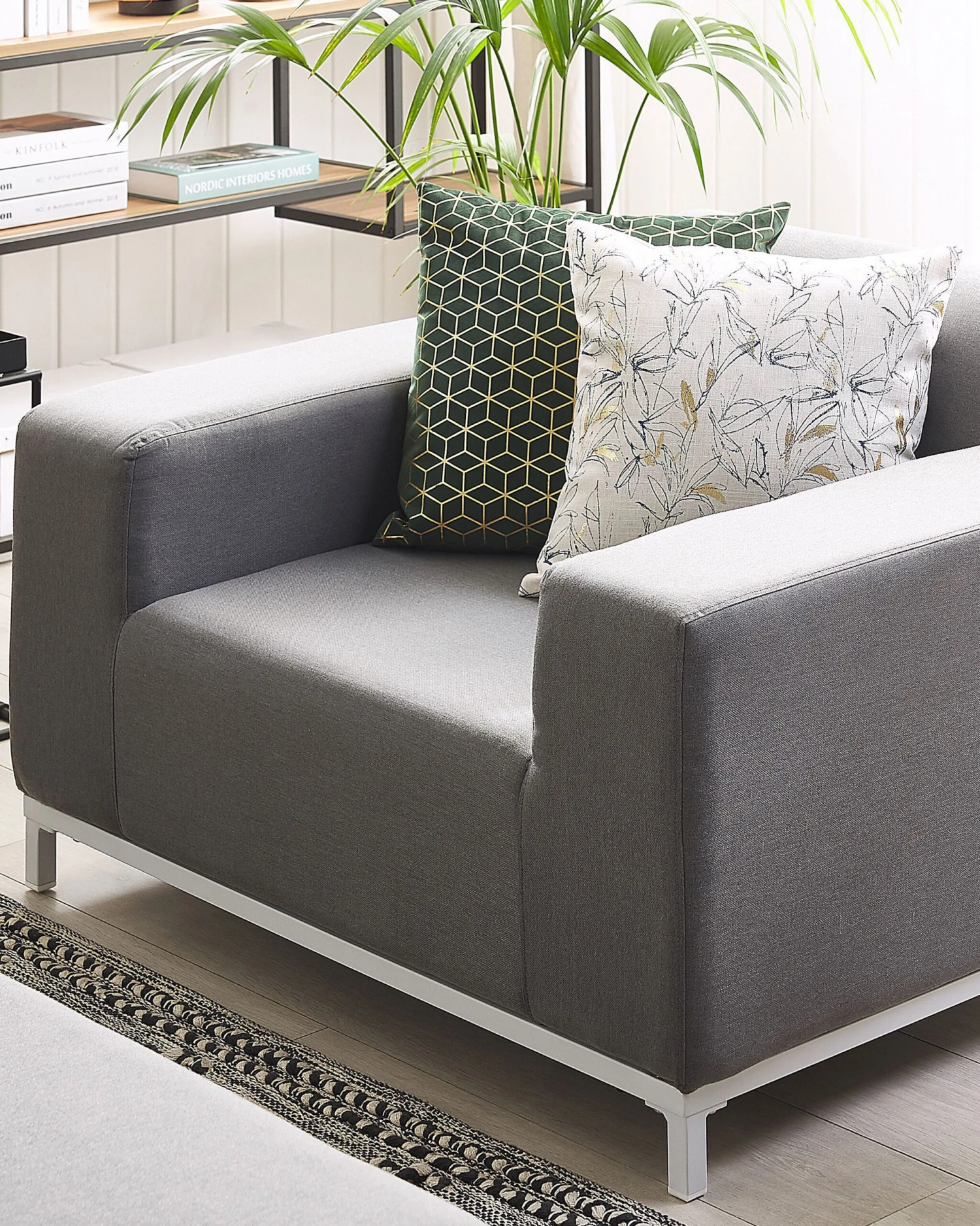 Set Di 2 Poltrone Da Giardino Grigio E Bianco ROVIGO 5 Set Di 2 Poltrone Da Giardino Grigio E Bianco ROVIGO - immagine 3