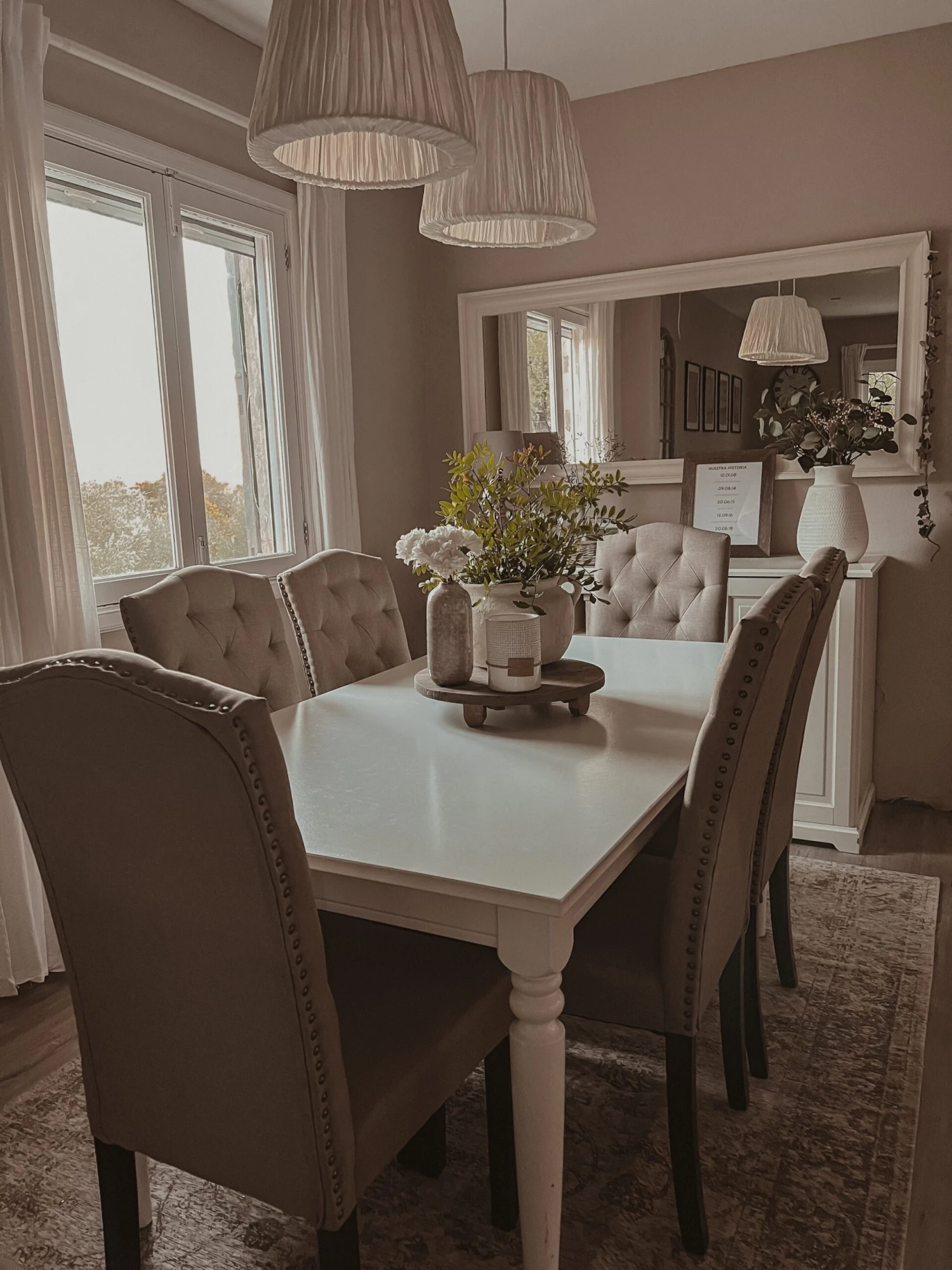 Set Di 2 Sedie Da Pranzo Tessuto Beige SHIRLEY - immagine 3