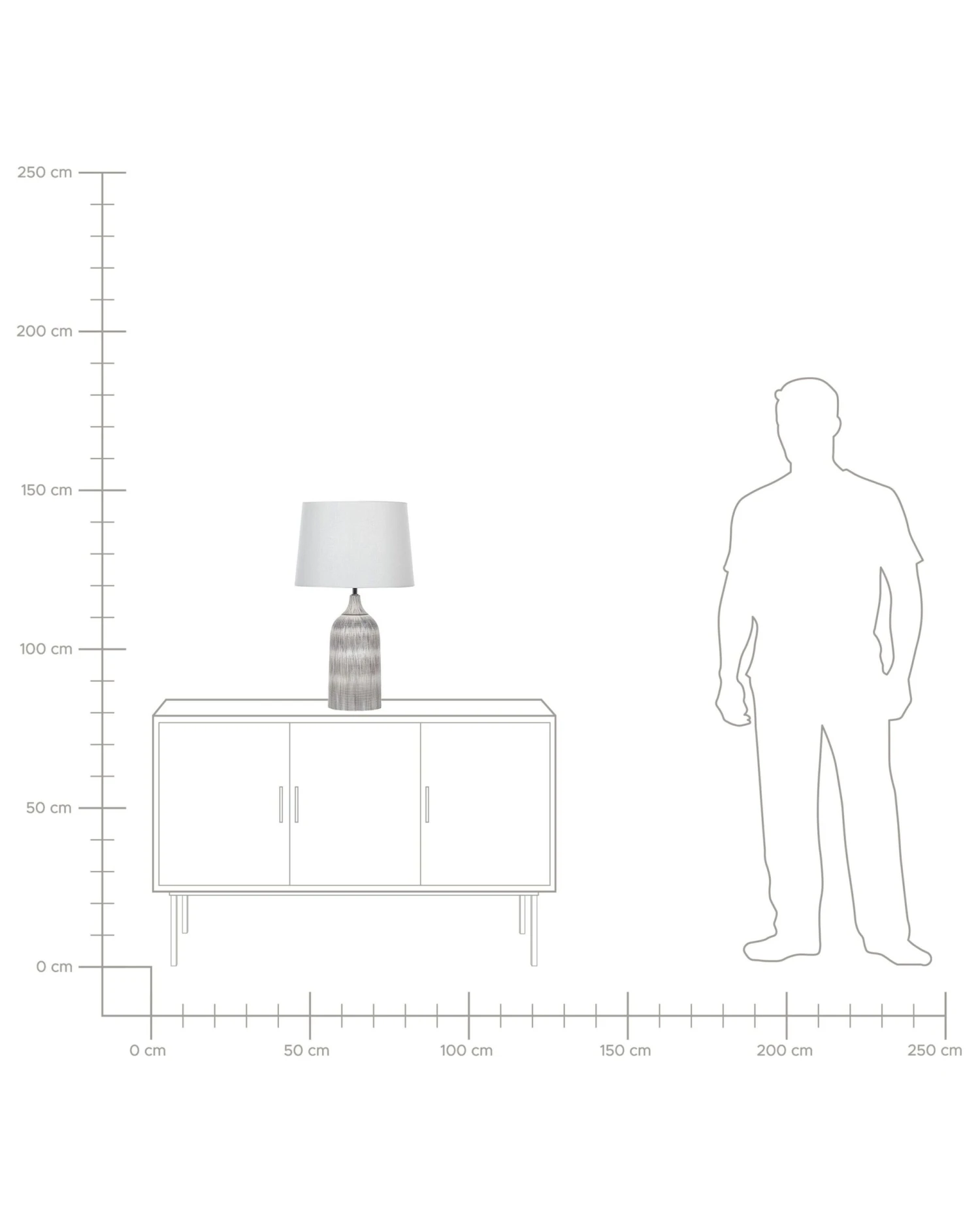 Lampada Da Tavolo Ceramica Grigio E Crema 66 Cm GEORGINA 11 Lampada Da Tavolo Ceramica Grigio E Crema 66 Cm GEORGINA - immagine 9