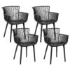 Set Di 4 Sedie Plastica Nero PESARO 1 Set Di 4 Sedie Plastica Nero PESARO -Beliani undef src sa picid 825427 type whitesh image