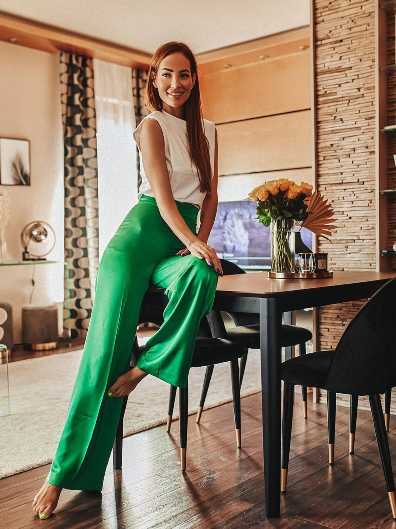 Set Di Due Sedie Da Pranzo Velluto Nero MAGALIA 7 Set Di Due Sedie Da Pranzo Velluto Nero MAGALIA - immagine 5