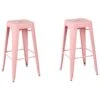 Set Di 2 Sgabelli Metallo Rosa 76 Cm CABRILLO 2 Set Di 2 Sgabelli Metallo Rosa 76 Cm CABRILLO -Beliani undef src sa picid 828622 type whitesh image