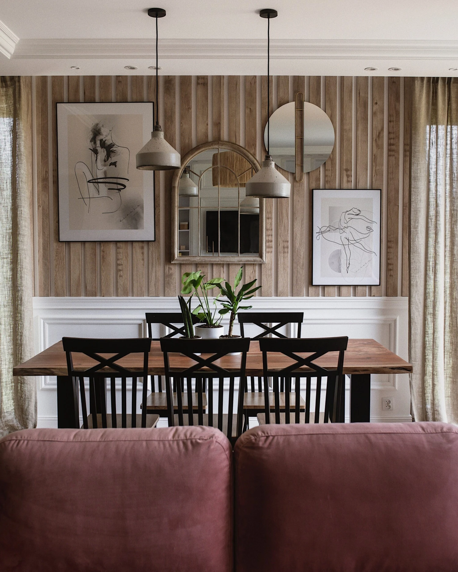 Set Di 2 Sedie Legno Nero E Marrone HOUSTON - immagine 3