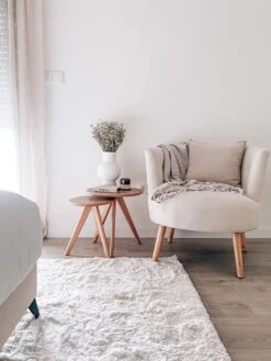 Poltrona Tessuto Bianco Crema ODENZEN 15 Poltrona Tessuto Bianco Crema ODENZEN -Beliani undef src sa picid 834434 type whitesh image