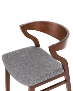 Set Di 2 Sedie Da Pranzo Tessuto Grigio Chiaro E Legno Scuro MARDA 16 Set Di 2 Sedie Da Pranzo Tessuto Grigio Chiaro E Legno Scuro MARDA -Beliani undef src sa picid 837240 type whitesh image