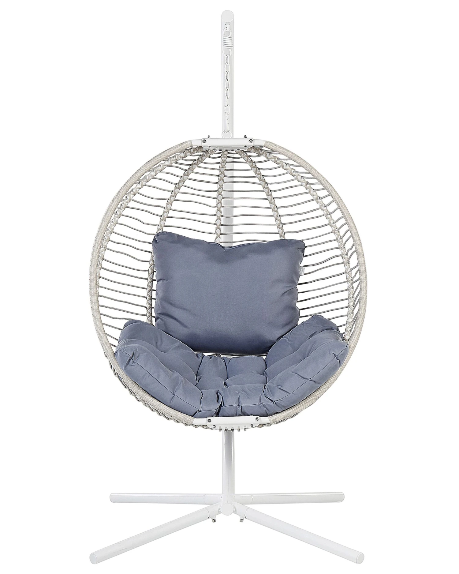 Sedia Sospesa Con Piedistallo Bianco E Grigio ARCO 6 Sedia Sospesa Con Piedistallo Bianco E Grigio ARCO - immagine 4