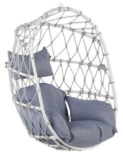 Sedia Sospesa Rattan Bianco ADRIA 17 Sedia Sospesa Rattan Bianco ADRIA -Beliani undef src sa picid 844417 type whitesh image