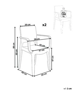 Set Di 2 Sedie Da Pranzo Trasparente KENWOOD 17 Set Di 2 Sedie Da Pranzo Trasparente KENWOOD -Beliani undef src sa picid 844653 type whitesh image