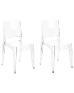 Set Di 2 Sedie Da Pranzo Trasparente WESTBRIDGE