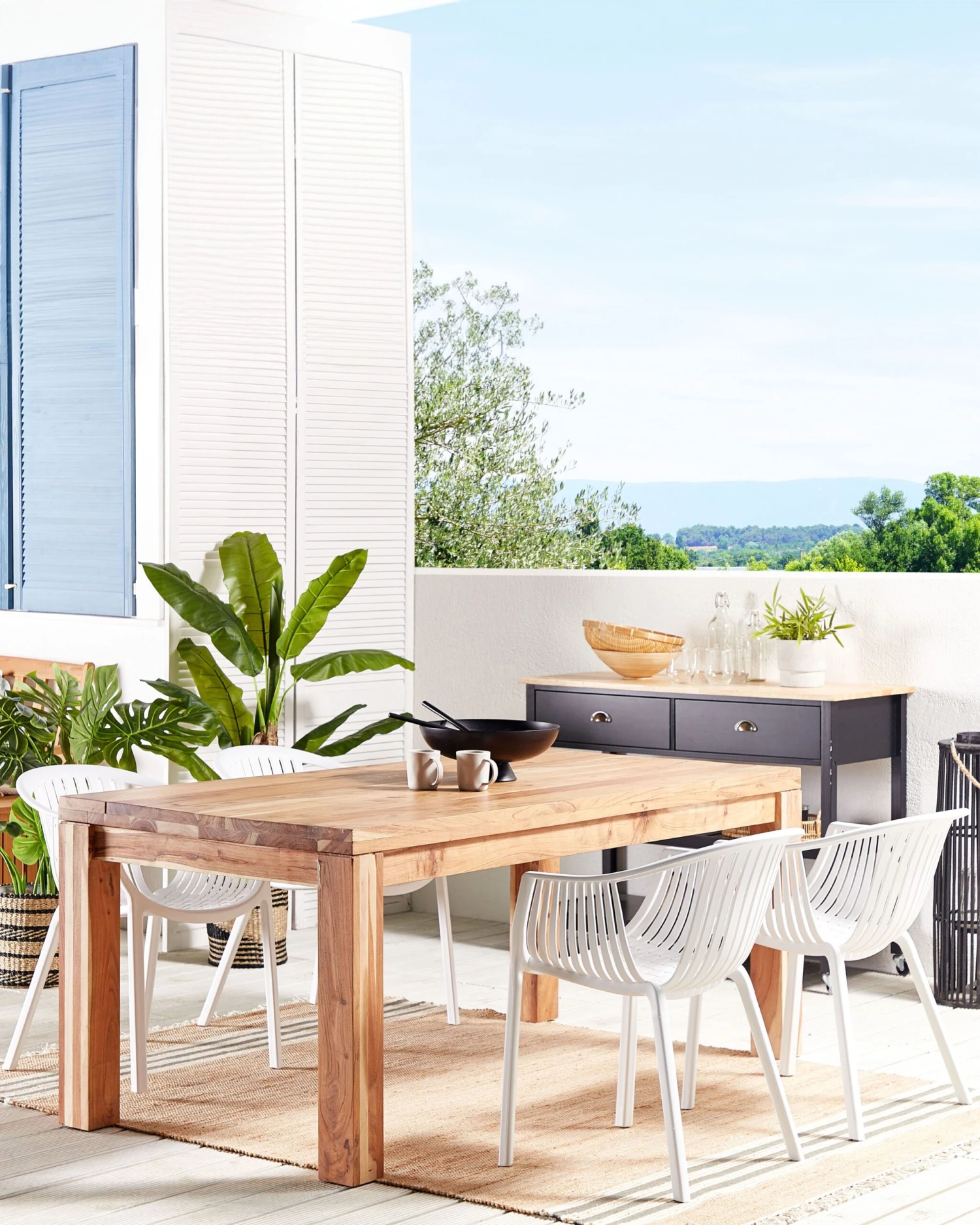 Set Di 4 Sedie Da Giardino Bianco NAPOLI 4 Set Di 4 Sedie Da Giardino Bianco NAPOLI - immagine 2