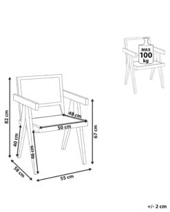 Sedia Da Pranzo Legno Rattan Naturale Nera WESTBROOK 19 Sedia Da Pranzo Legno Rattan Naturale Nera WESTBROOK -Beliani undef src sa picid 848258 type whitesh image