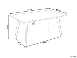 Tavolo Da Pranzo Nero 150 X 90 Cm DORCAS 13 Tavolo Da Pranzo Nero 150 X 90 Cm DORCAS -Beliani undef src sa picid 850661 type whitesh image