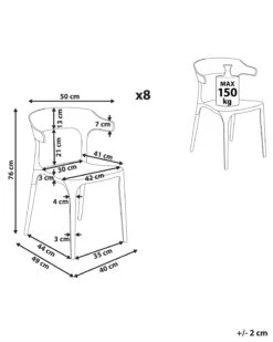 Set Di 8 Sedie Da Pranzo Nero GUBBIO 17 Set Di 8 Sedie Da Pranzo Nero GUBBIO -Beliani undef src sa picid 853023 type whitesh image